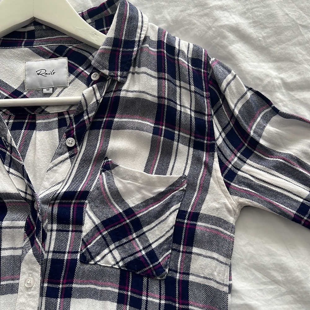 Rails Button Down Checkered Shirt - image 7